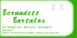 bernadett bartalos business card